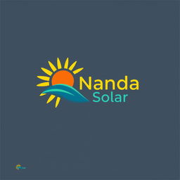 A sleek and modern logo design for a solar energy company named 'Nanda Solar'