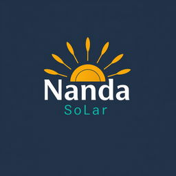 A sleek and modern logo design for a solar energy company named 'Nanda Solar'