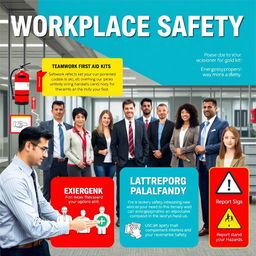 A visually captivating workplace safety poster emphasizing the importance of safety in the workplace