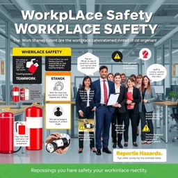 A visually captivating workplace safety poster emphasizing the importance of safety in the workplace