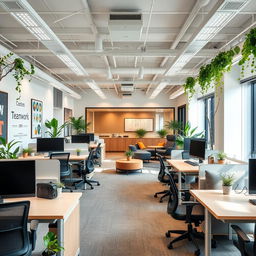 A serene and organized office space designed for productivity and comfort