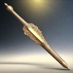 A high-quality digital art image depicting a unique sword stick