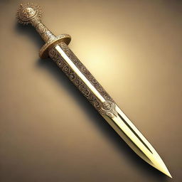 A high-quality digital art image depicting a unique sword stick