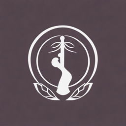 A high-quality, digital art image, representing a logo design for a goddess of love and fertility