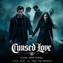 A dramatic movie poster for a supernatural thriller titled 'Cursed Love'