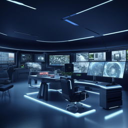 futuristic SWAT commander's office based on https://files.dreamhome.software/files/static/36604