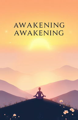 A serene and uplifting cover illustration for an ebook about spiritual awakening