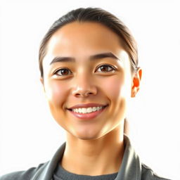 Create a profile picture featuring a subject of your choice (please specify details like age, gender, ethnicity, and attire), isolated with a transparent background