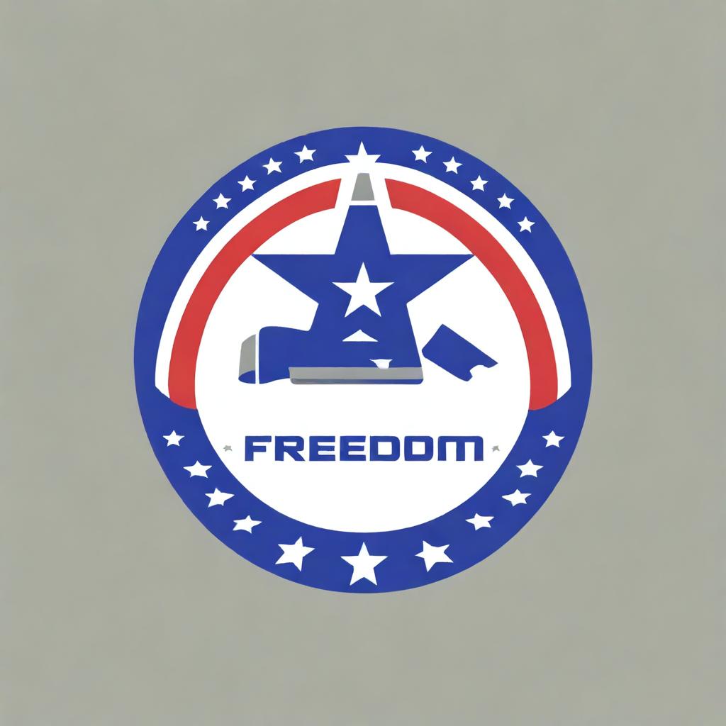 A high-quality digital art image of a logo for a brand called Freedom Mounts