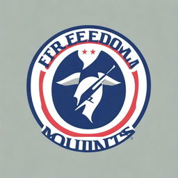 A high-quality digital art image of a logo for a brand called Freedom Mounts