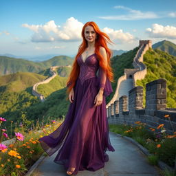 A panoramic view of the Great Wall of Koto Gadang surrounded by lush green mountains and a serene atmosphere
