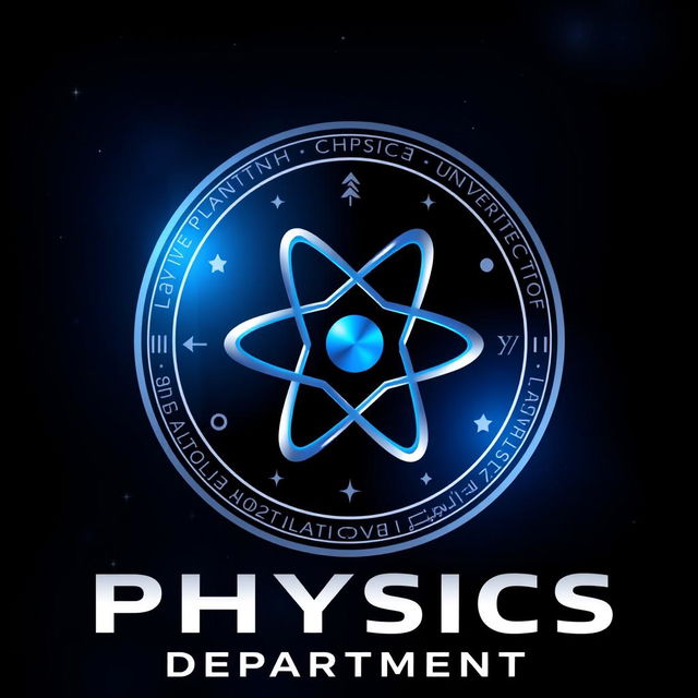 A modern and visually striking emblem for a Physics Department