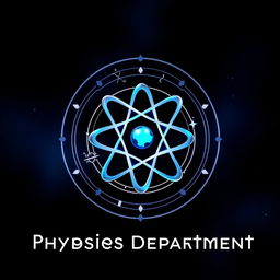 A modern and visually striking emblem for a Physics Department