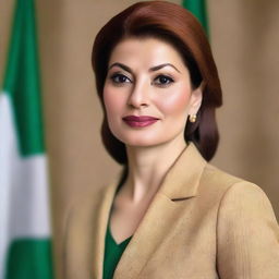 A professional, high-quality photograph of Maryam Nawaz