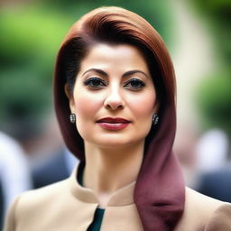 A professional, high-quality photograph of Maryam Nawaz