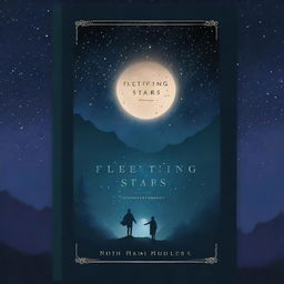 This is a high-quality digital art image of a dark and mysterious book cover titled 'Fleeting Stars'