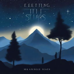 This is a high-quality digital art image of a dark and mysterious book cover titled 'Fleeting Stars'