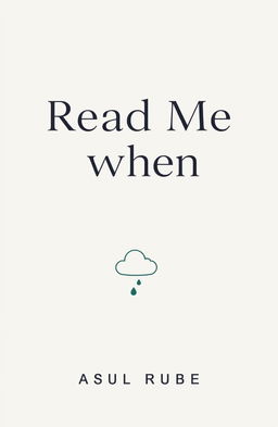 A minimalist book cover design for a book titled 'Read Me When'
