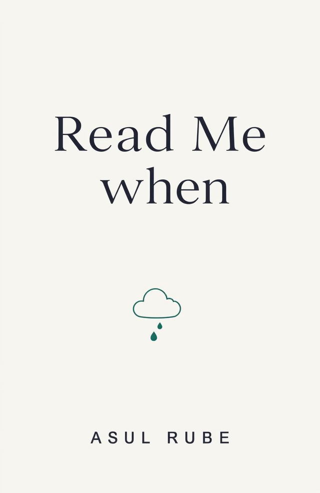 A minimalist book cover design for a book titled 'Read Me When'