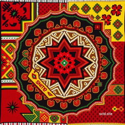 A vibrant textile art piece showcasing the rich cultural identity of South Cotabato, Philippines