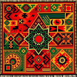 A vibrant textile art piece showcasing the rich cultural identity of South Cotabato, Philippines