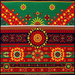A vibrant textile art piece showcasing the rich cultural identity of South Cotabato, Philippines
