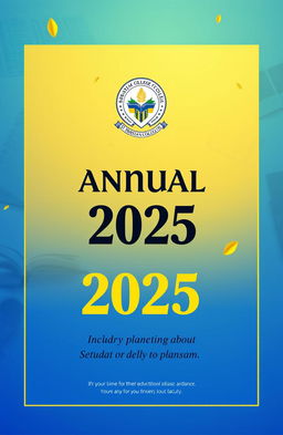 A book cover design for the 'Annual Plan 2025' of St Sebastian College, Kandana