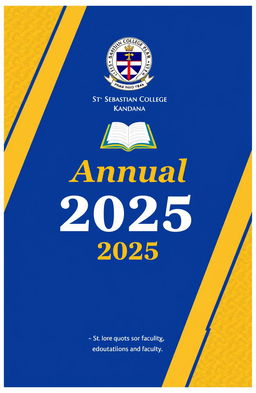 A book cover design for the 'Annual Plan 2025' of St Sebastian College, Kandana