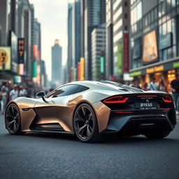 A sleek, lightweight 2-seater supercar designed for urban environments, blending agility, style, and cutting-edge green technology