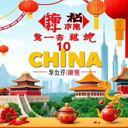 A captivating thumbnail for a video titled '10 Curiosities About China'