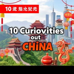 A captivating thumbnail for a video titled '10 Curiosities About China'