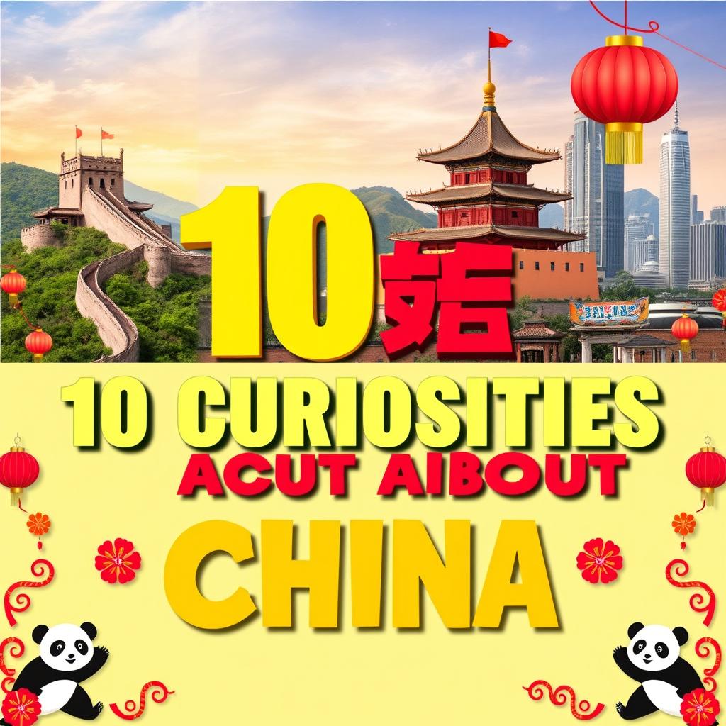 A visually striking thumbnail for a video titled '10 Curiosities About China'
