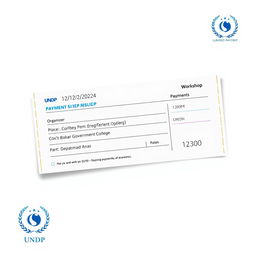A professional-looking payment slip for a workshop registration