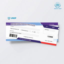 A professional-looking payment slip for a workshop registration