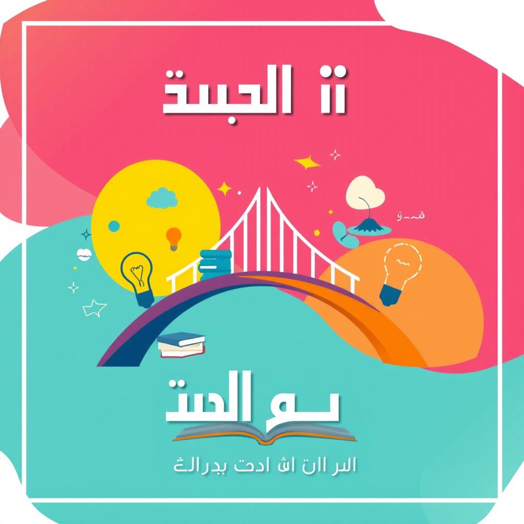 A vibrant and engaging poster for an educational center named 'جسور الحضارات - نقطة جيل الأمل التعليمي'