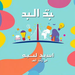 A vibrant and engaging poster for an educational center named 'جسور الحضارات - نقطة جيل الأمل التعليمي'