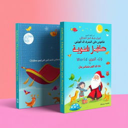 A colorful and engaging book cover for 'Children and the World of Words' (کودکان و دنیایی واژگان), showcasing a whimsical illustration that represents Persian folktales