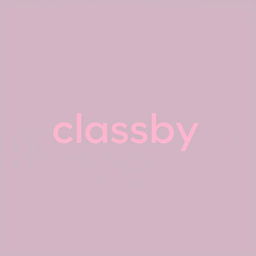 A logo design featuring the word "classby" integrated into one cohesive unit, executed in a minimalistic style