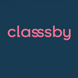A logo design featuring the word "classby" integrated into one cohesive unit, executed in a minimalistic style