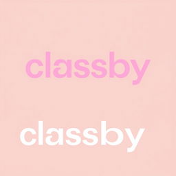 A logo design featuring the word "classby" integrated into one cohesive unit, executed in a minimalistic style