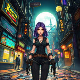 A visually captivating illustration inspired by the animated series Arcane, showcasing a vibrant underground city