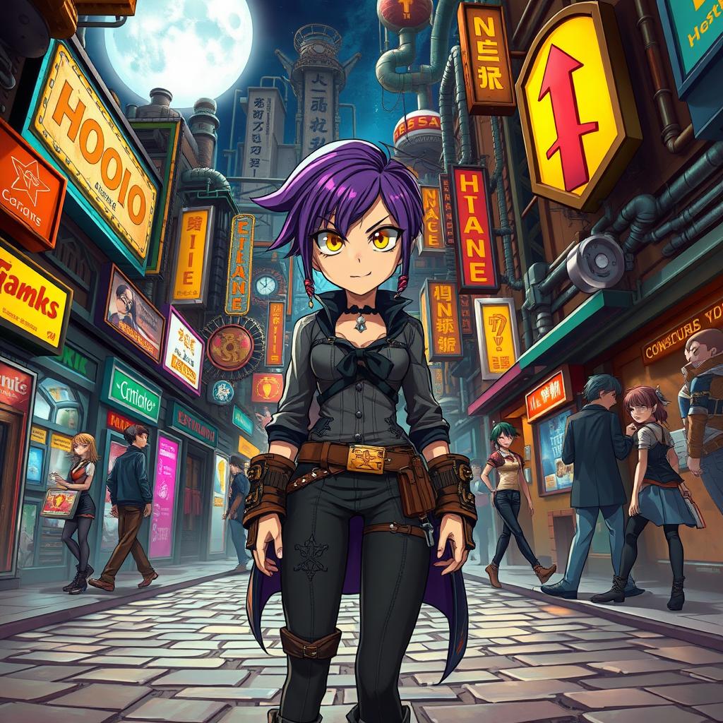 A visually captivating illustration inspired by the animated series Arcane, showcasing a vibrant underground city