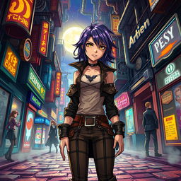 A visually captivating illustration inspired by the animated series Arcane, showcasing a vibrant underground city