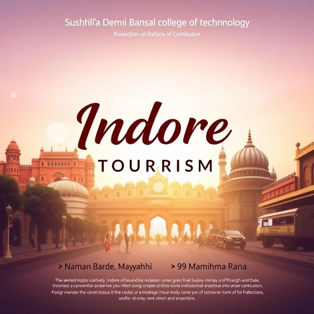 A visually appealing front page design for an Indore tourism website PowerPoint presentation