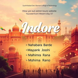 A visually appealing front page design for an Indore tourism website PowerPoint presentation