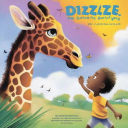 Page 1 of 'Dizzle the Butterfly' features a vivid, semi-dramatic illustration of Dizzle being swept away by a hurricane from his Caribbean homeland to Africa