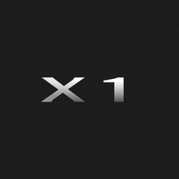 A minimalist design image featuring the name of the vehicle 'X1' in large, bold typography