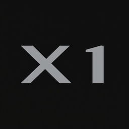 A minimalist design image featuring the name of the vehicle 'X1' in large, bold typography