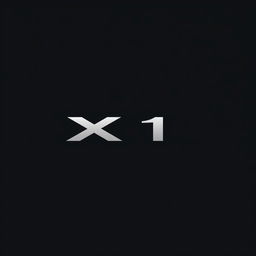 A minimalist design image featuring the name of the vehicle 'X1' in large, bold typography