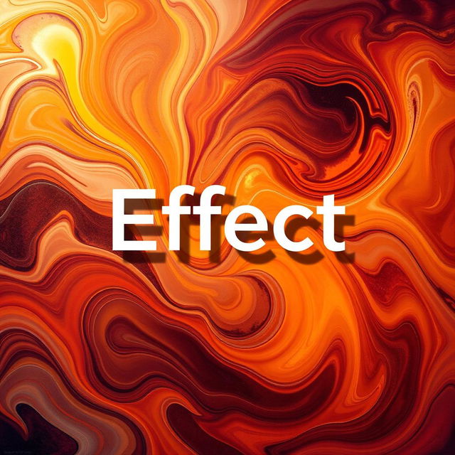 An abstract representation of the concept of 'Effect', featuring swirling colors and dynamic movements that illustrate change and transformation